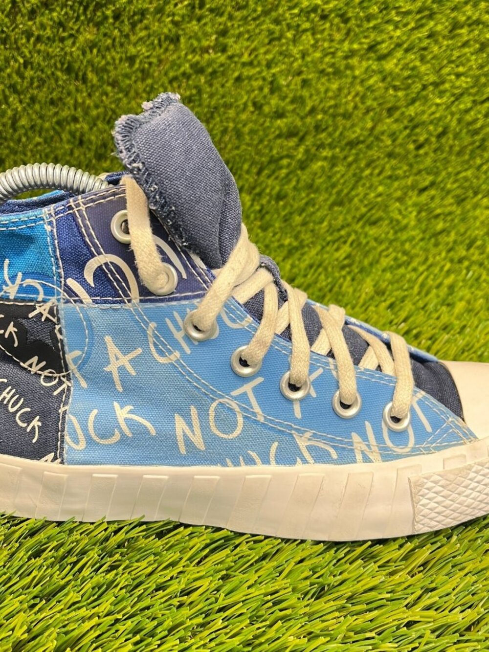 Converse UNT1TL3D High Not a Chuck Boys Size 4Y Blue Casual Shoes Sneakers